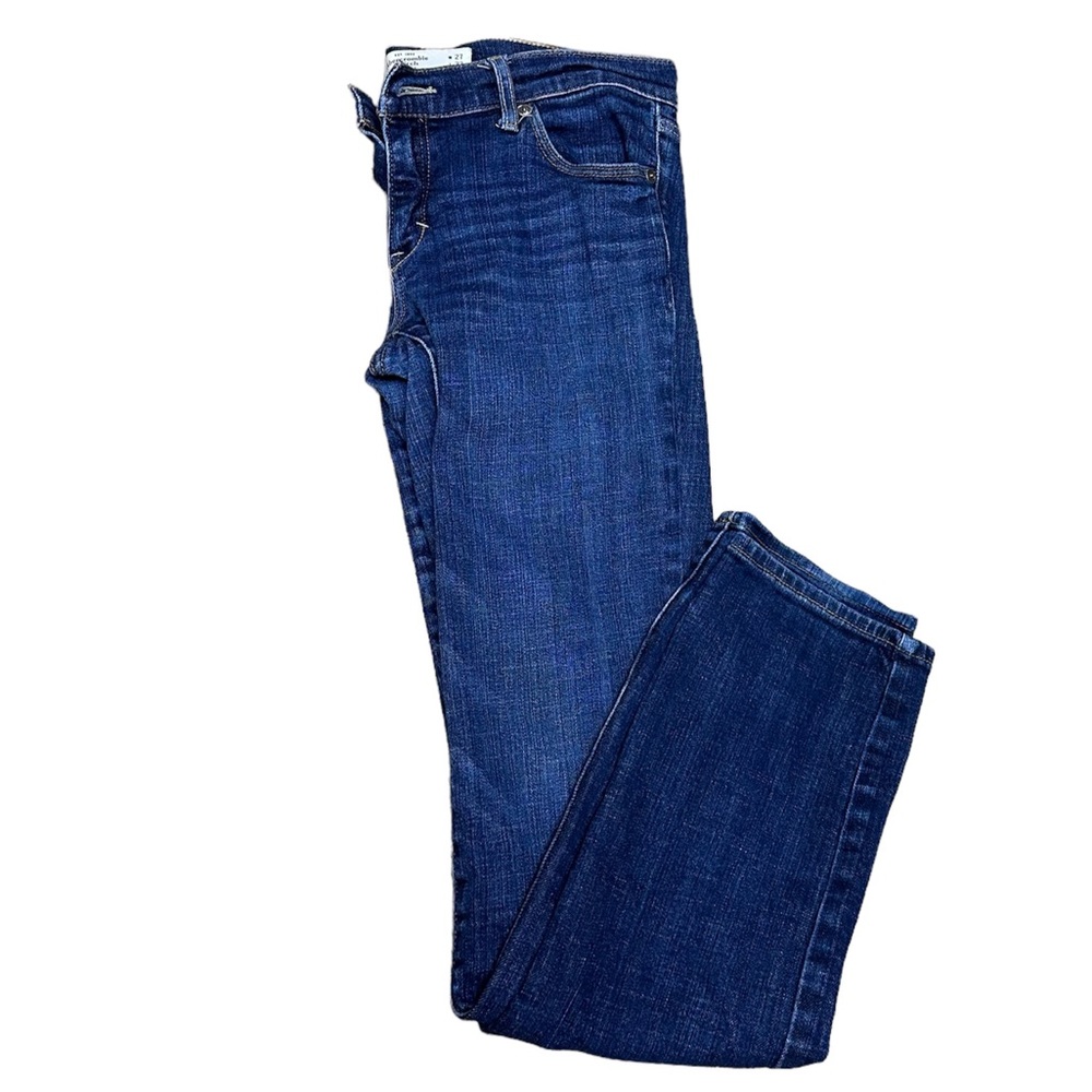 Abercrombie & Fitch ERIN Perfect Stretch Medium Wash Low rise Jeans Size 4R EUC